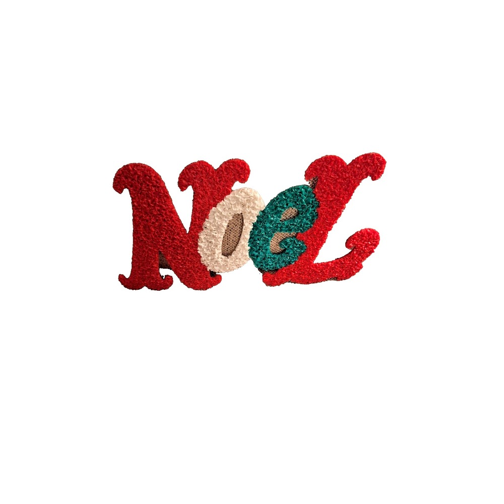 Vintage Melted Plastic Popcorn Noel Christmas Tree Wall Hanging 20x 12 1960's  2